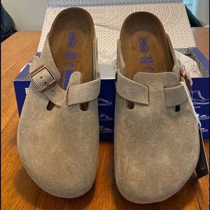 Birkenstock Boston in Taupe